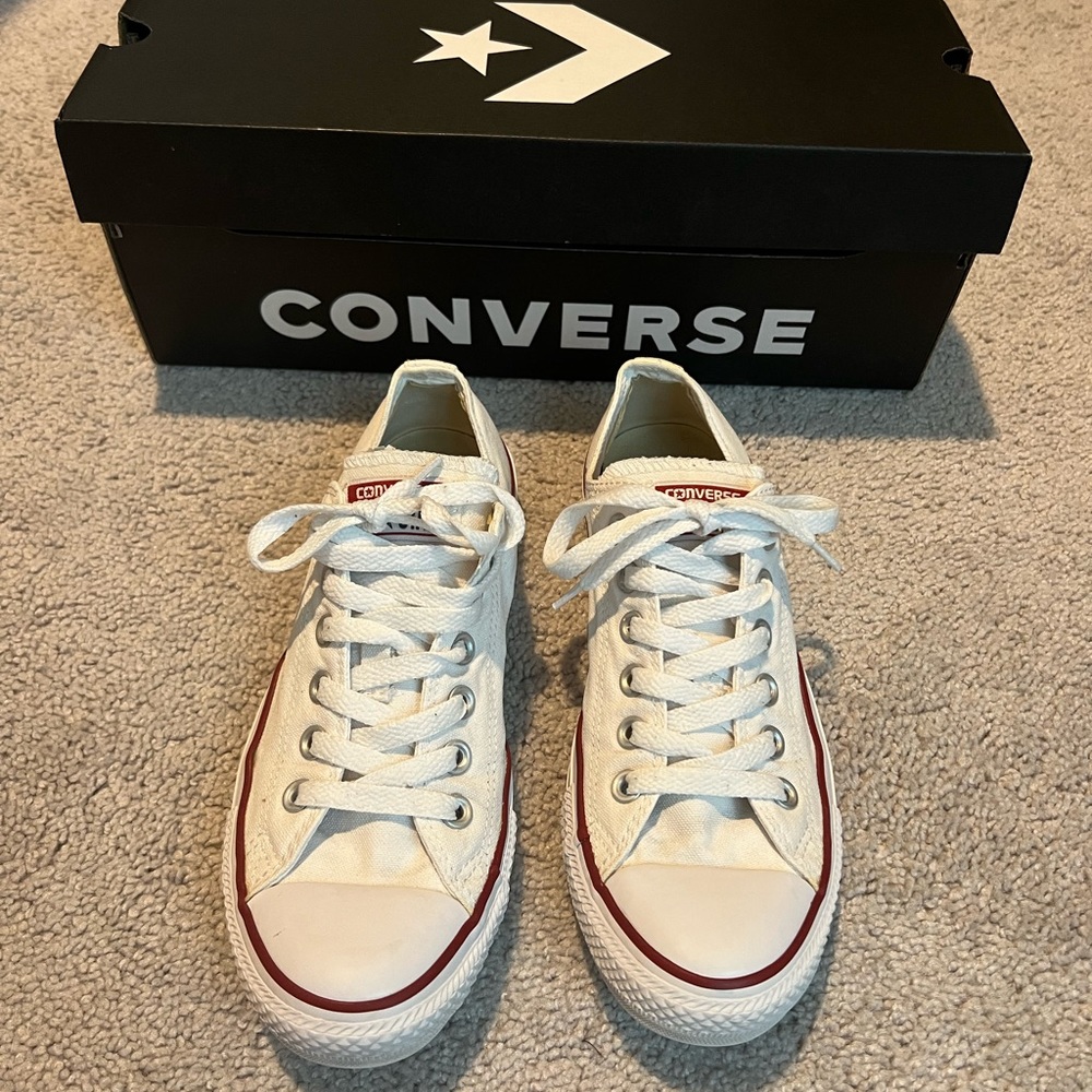 White Converse sneakers
